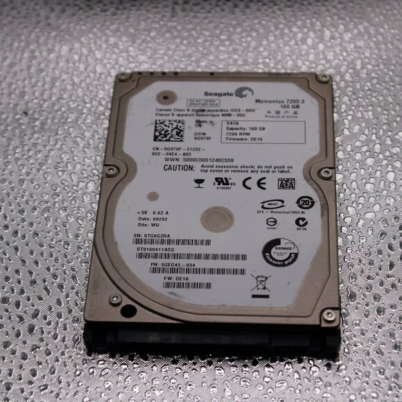 582504-160 GB 7200 RPM SeaGate Hard Drive. 3 x 4 inches. - Picture 2 of 3